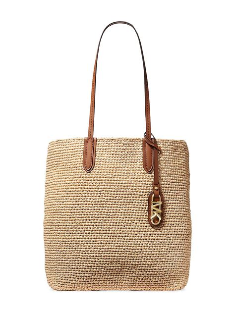 raffia tote michael kors|michael kors straw handbags.